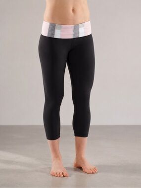 Lululemon Wunder Under Crop - Reversible - Deep Coal/Quilting Winter 25